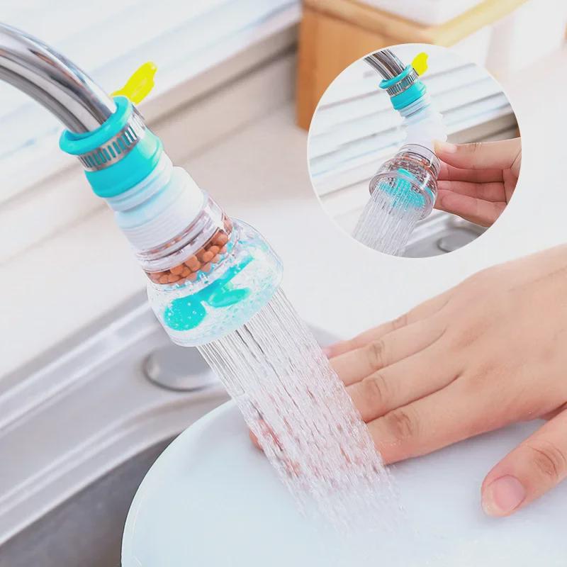 Beliebter wassersparender Wasserhahnfilter von Douyin mit Spritzschutz und einziehbarem Reiniger aus medizinischem Stein