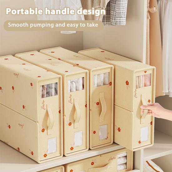 Bed Sheet Organizer Storage Box Large Capacity Dust Proof Foldable Duvet Cover Clothes Blankets Bedding Sheet Container with Handle Clear Window