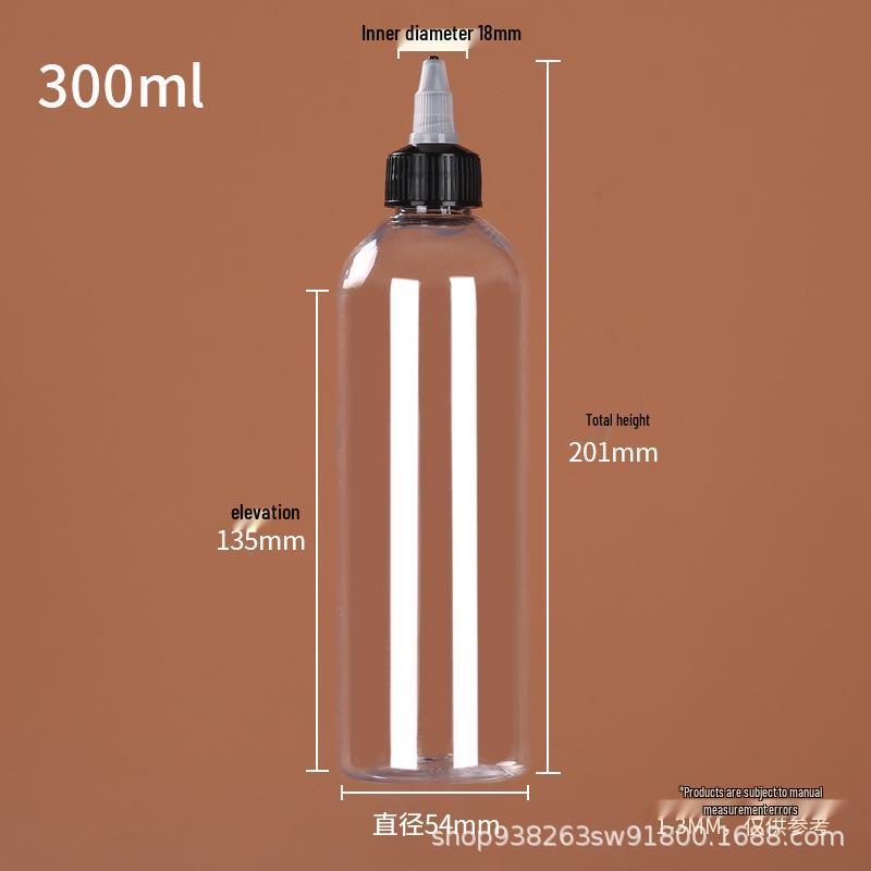 Transparent PET Squeeze Bottle with Pointed Cap - Available in 120ml, 200ml, 500ml for Lotion, Pigment, Ink, Refill or Dropper Use.