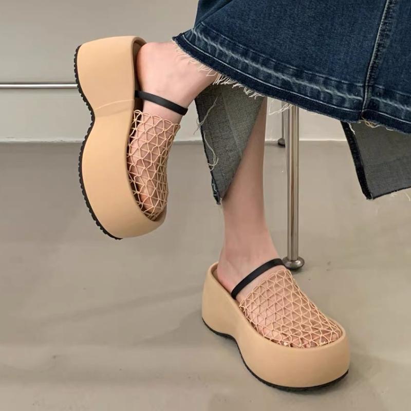 Sandali da Donna Marca Fondo Spesso Morbido Tomaia Intrecciata Pantofole Traspiranti Estivi Passeggiata Spiaggia Sandali Casual con Vestito Sandalias