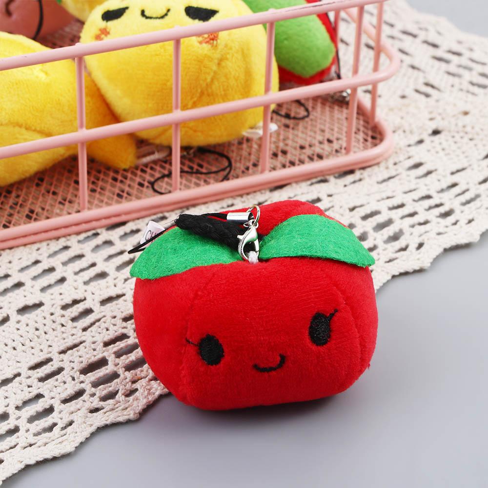 Holder 6cm Stuffed Key Rings Fruit Plush Doll Plush Keychain Fruit Plush Toy Vegetable Plush Toy