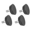 4PCS Furniture Levelers Screw in Leveling Feet with Non Slip Rubber Pad for Dining Table Chair Sofa Fitness Equipment