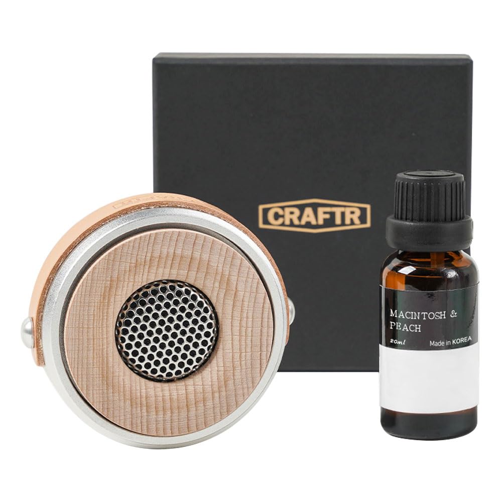 

CRAFTR Вуфер Серебристый макинтош и персик 100% ручная работа Кожа и дерево Мода Автомобильный воздух