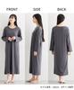 Nissen Room Dress Long Available In Single Size M Women's 3-Second (Cotton Blend, Sleeves) - Pieces, Black,