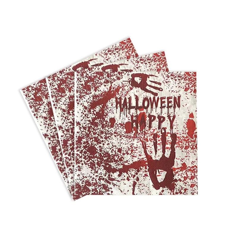 20pcs/Pac 33*33cm 2-Ply Disposable Party Napkin Halloween Pattern
