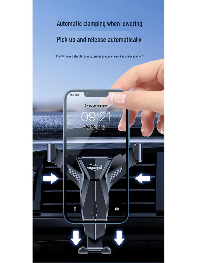 Universal Gravity Car Air Vent Phone Holder Clip