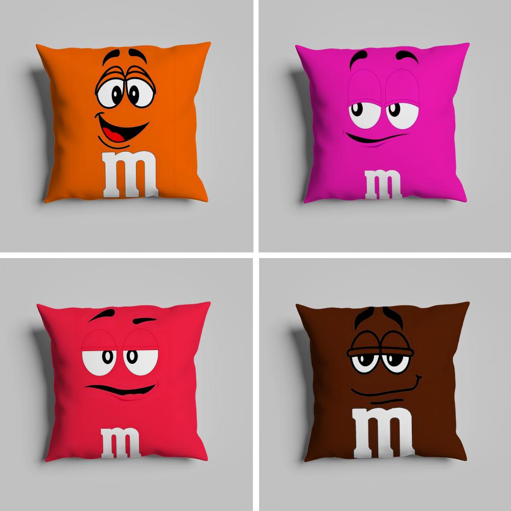 Pillow Case luxurious home office, sofa decorative Multi sized car seat cushions, pillowcases M-M&M'S C-Chocolate