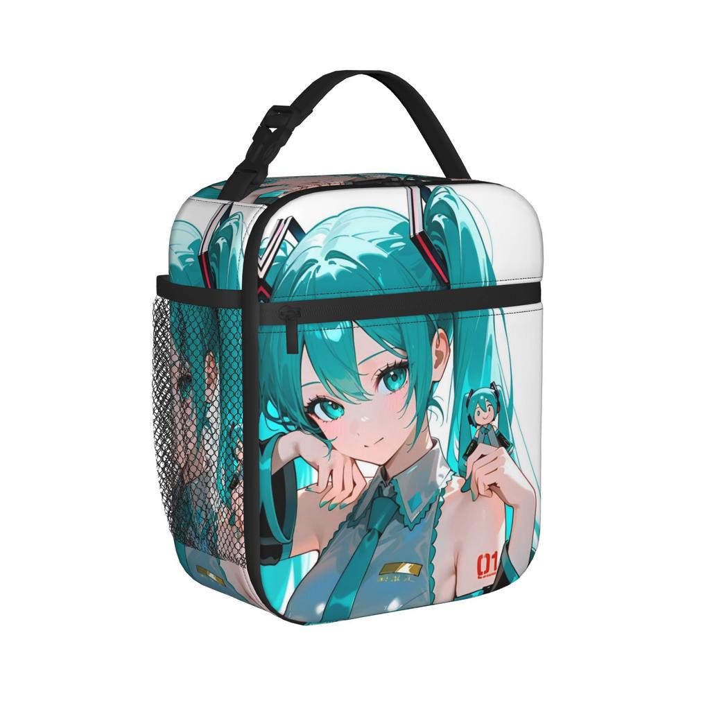 Hatsune Miku Insulated Lunch Bags Thermal Bag Reusable,Lunch Container Kawaii  Anime Leakproof Tote Lunch Box Food Bag College