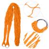 Comfortable Double Swing Hanging Bed Nylon Mesh Hammock for Outdoor Camping(orange)