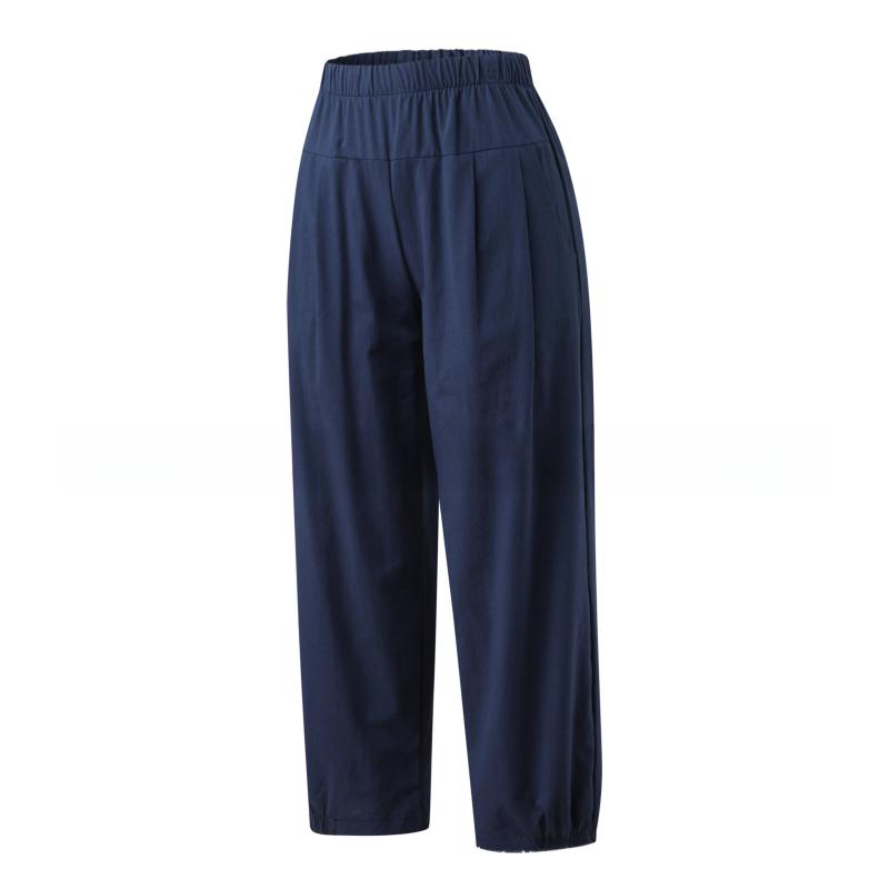 GMXIA Modne damskie spodnie i spodnie capri z wysokim stanem, na co dzień w jednolitym kolorze