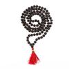 Black Rudraksha Mala 7 MM | Natural Rudraksha Beads Necklace | Meditation and Yoga Beads | Hindu Prayer Necklace | Sacred Jewelry | Unique Gift