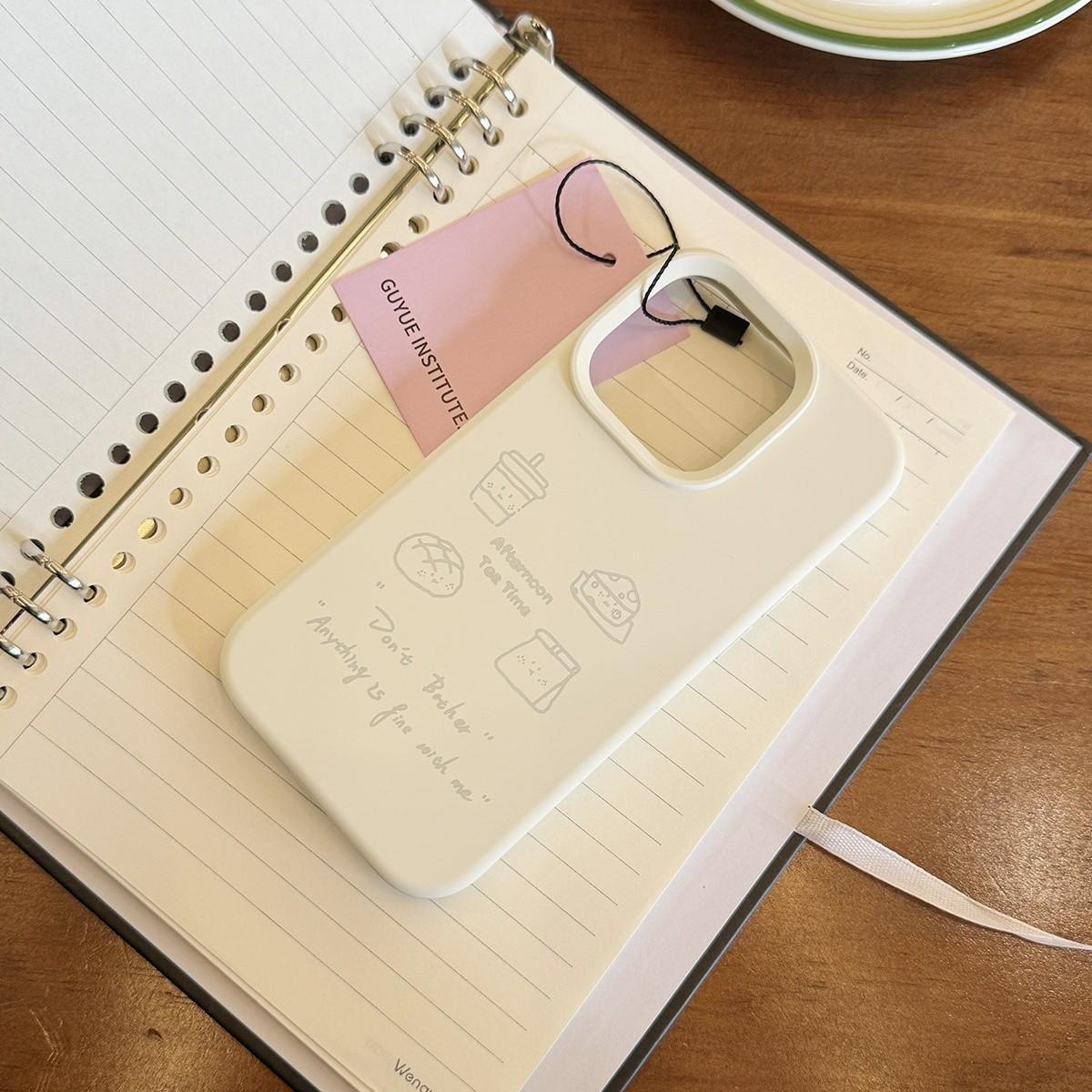 

Happy Afternoon Tea for Apple 17promax Mobile Phone Case for IPhone16promax Imitation Liquid New Model 15 Pieces For Apple 11