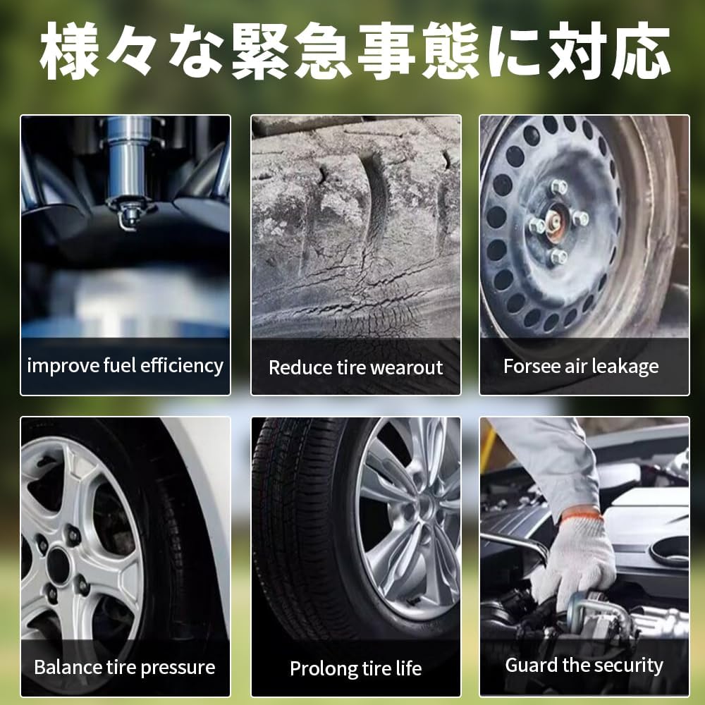 Obest Tire Pressure Sensor, 6 Wheels, TPM, Air Pressure Sensor, High Performance Chip, Pressure