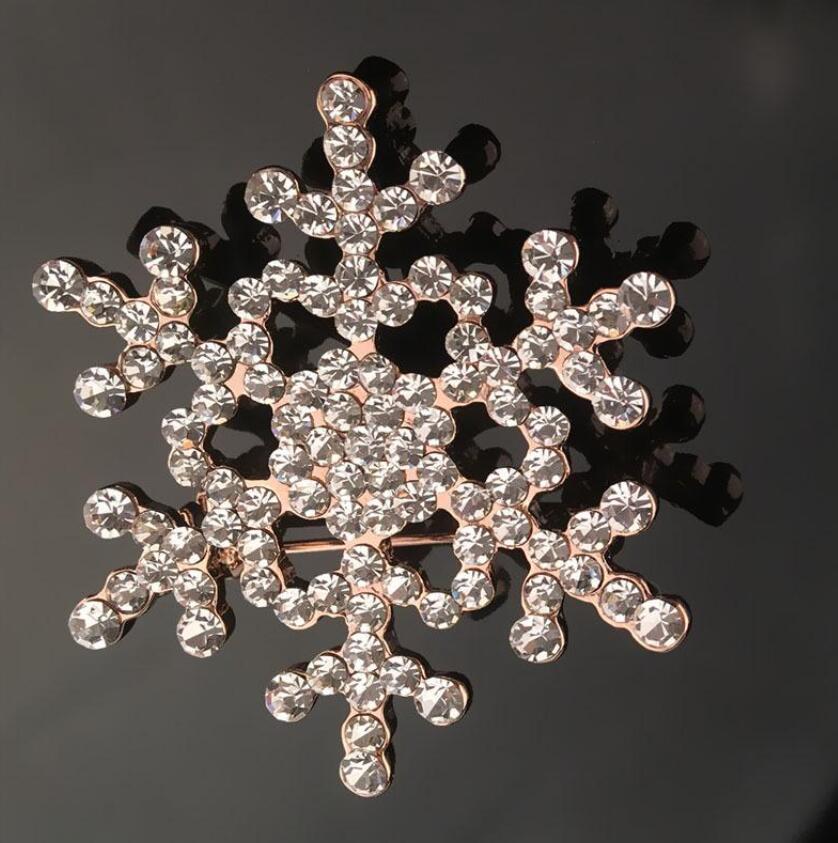 Brooch Pin Snowflake Design Brooch Pin Jewelry Gift for Girl Women