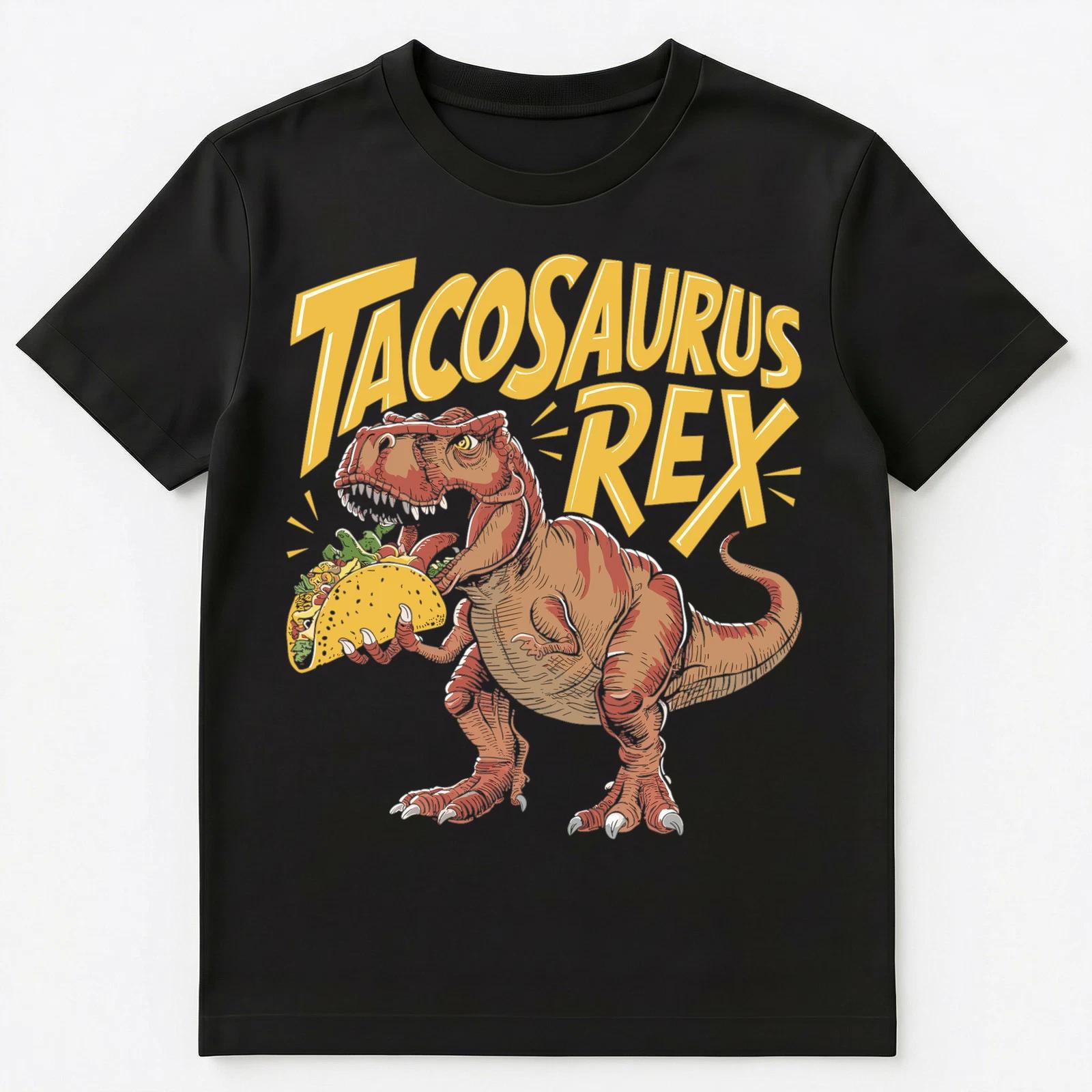 Funny T Rex Eating Tacos Tacosaurus Rex Unisex T-Shirt S