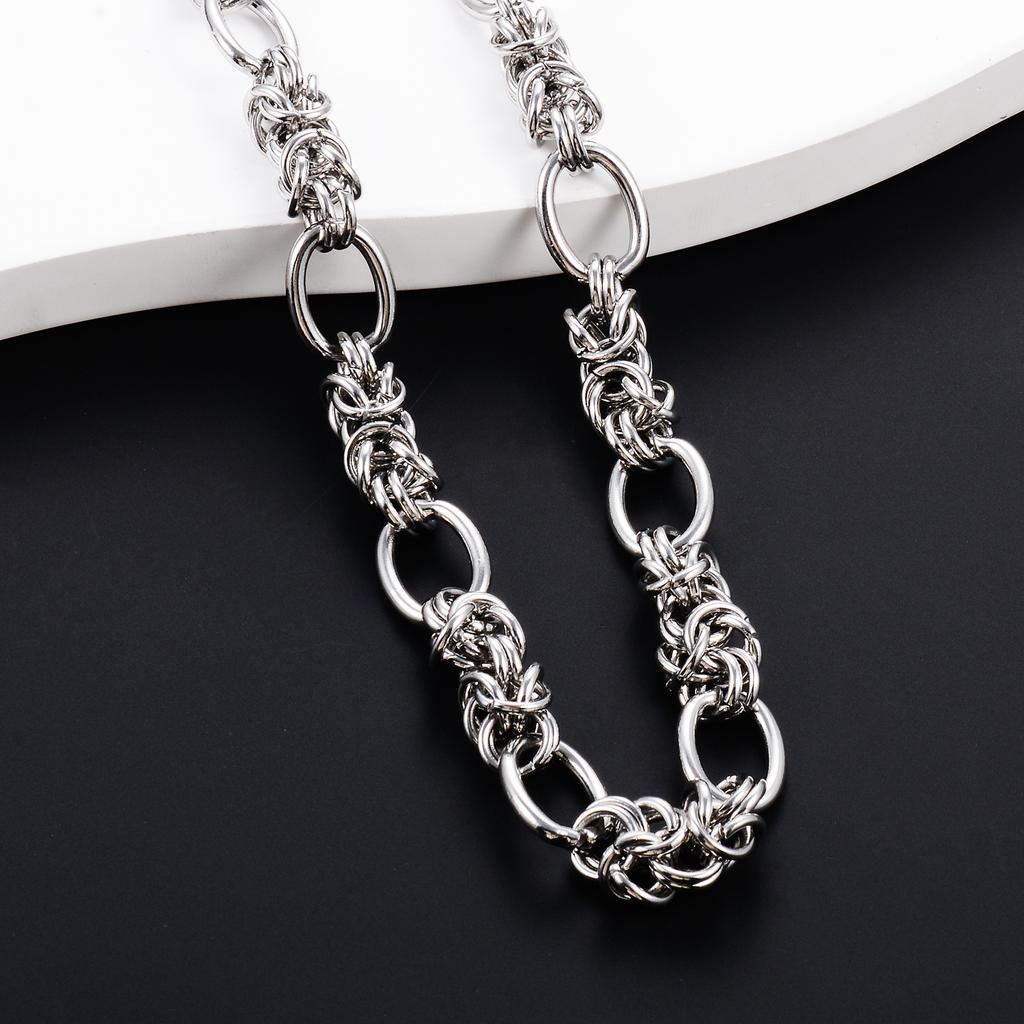 10mm Hiphop Knoten Gliederkette Edelstahl Halskette Armband Hohe Qualität Große Kette Halskette Punk Hiphop Schmuck
