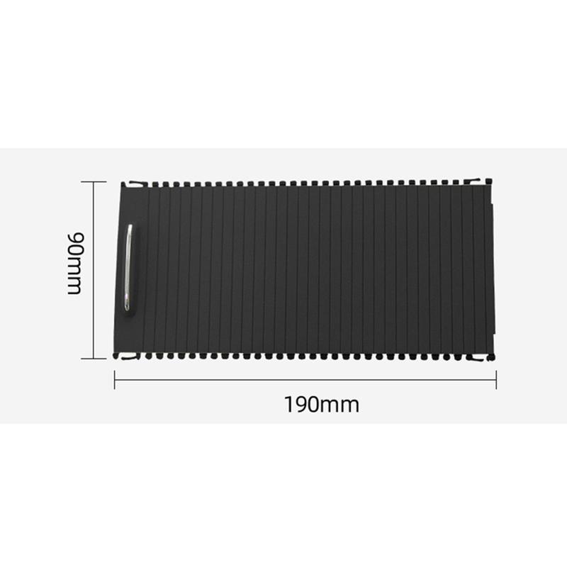 2X Car Inner Indoor Centre Console Roller Blind Cover For -Mercedes C/E-Calss W204 S204 W212 S212 A20468076079051 Black