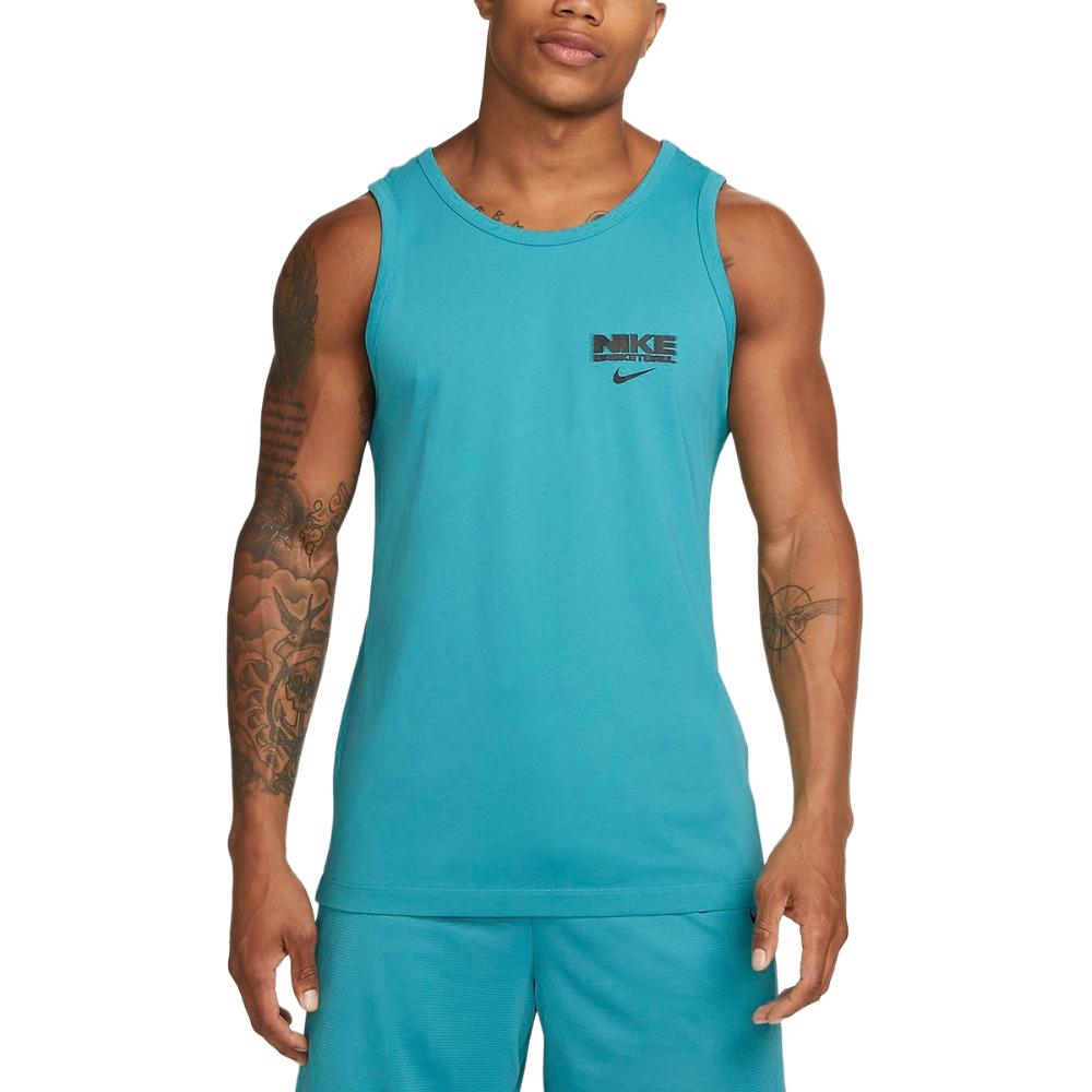 Nike Soft Knit Comfortable Breathable Basketball Vest With Back Print Men Tops Nebula-Blue FJ2301-367