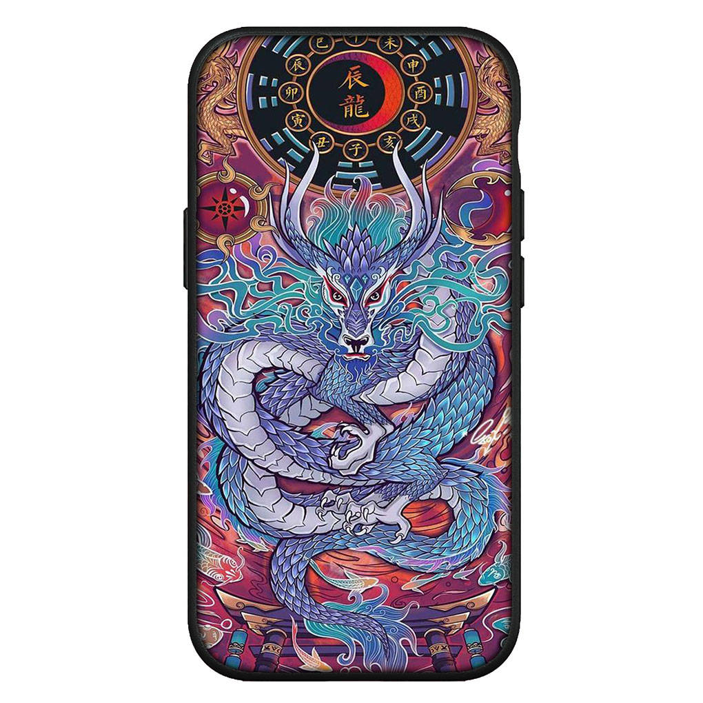 

для iPhone 16 15 X XR Samsung Galaxy S24 S23 Plus Xiaomi Redmi Note 13 12 11 Pro Max 9 10 14 12C 10C OPPO Huawei чехол черный дракон крутой чехол для телефона for Redmi 10A экрю