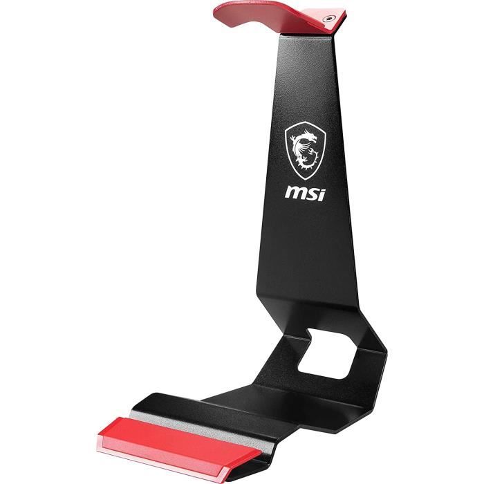 Support Pour Casque Gaming - MSI - HS01 - Métal - Antidérapant - Organiseur De Câbles