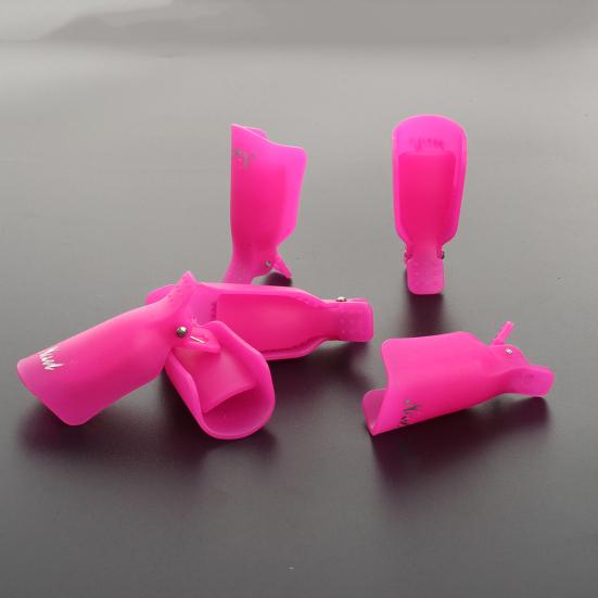 10Pcs Nail Art Cap Abrasion-resistant Exquisite Workmanship Portable Nail Art Soak Off Clip Cap for Manicure