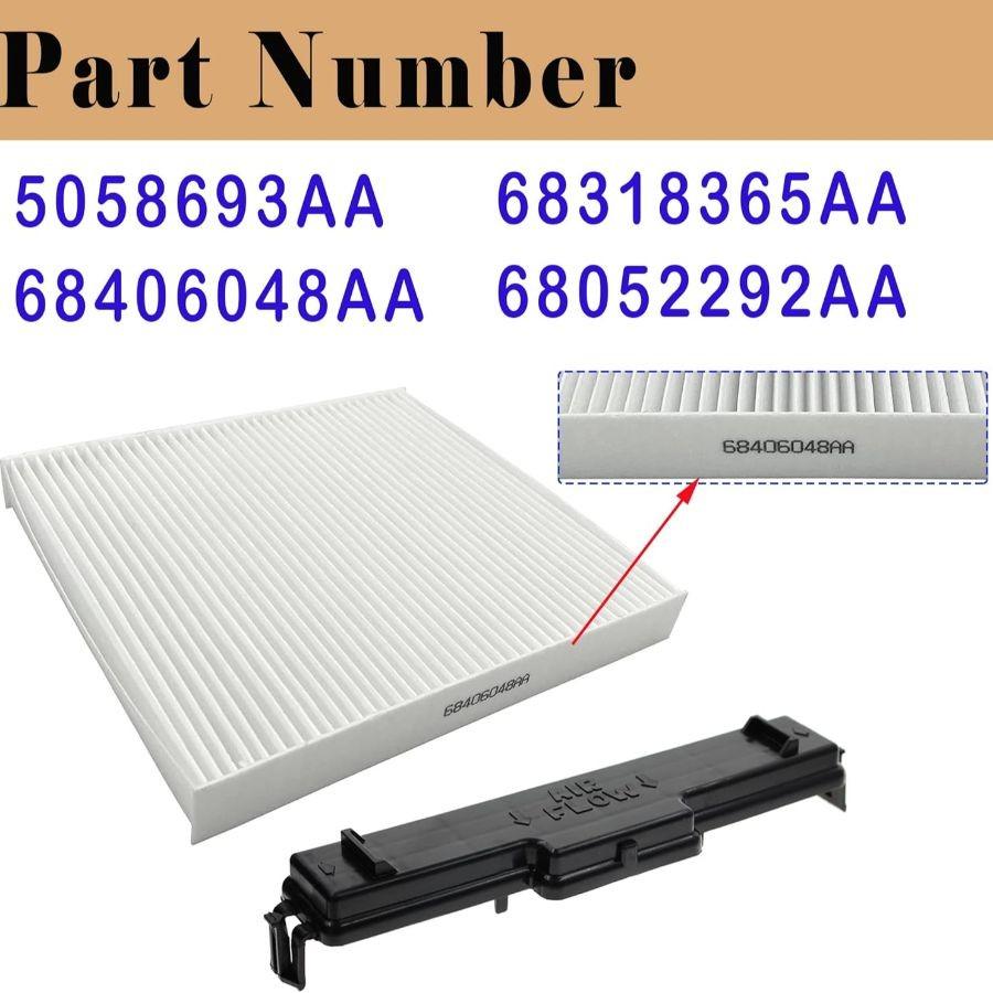 Cabin Air Filter & Filter Access Door Compatible with 1500 2500 3500 4500 5500 A