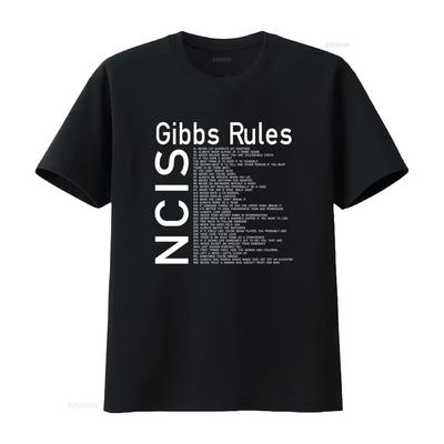Ncis Gibbs Rules 01 T Shirt Funny Tv Show Quote Print Casual Wear Vintage Designer Clothes Stylish Breathable Stretched