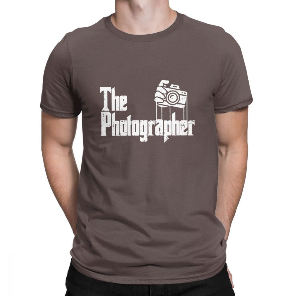 The Photographer T Shirt For Men 100 Cotton Tshirt Classic Hipster TShirt 90s Godfather Tees Short Sleeve Photography Clothing