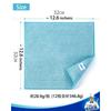 MR.SIGA Microfiber Cleaning Cloth (approx. 32 x 32 cm) Colors: 4 colors x 3 cloths per color (total of 12 cloths)