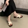 Platform sandals women's summer wear new beautiful retro vacation beach slippers