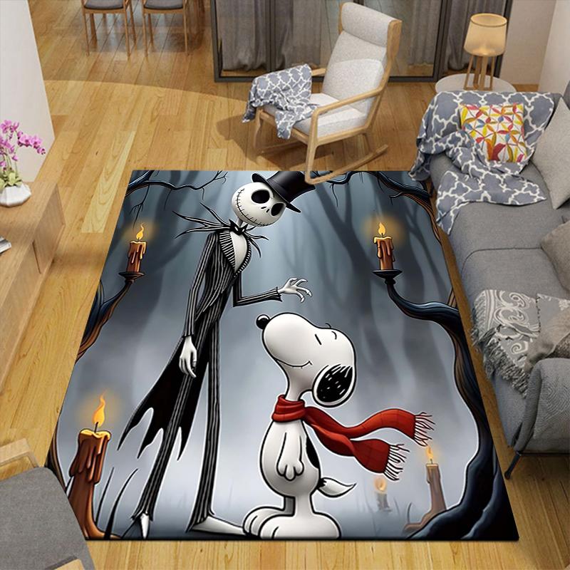 1Pc Nightmare Before Christmas Rug Office Carpet Indoor Outdoor Doormat Nonslip Soft And Comfortable Living Room Christmas Halloween Gift D91892