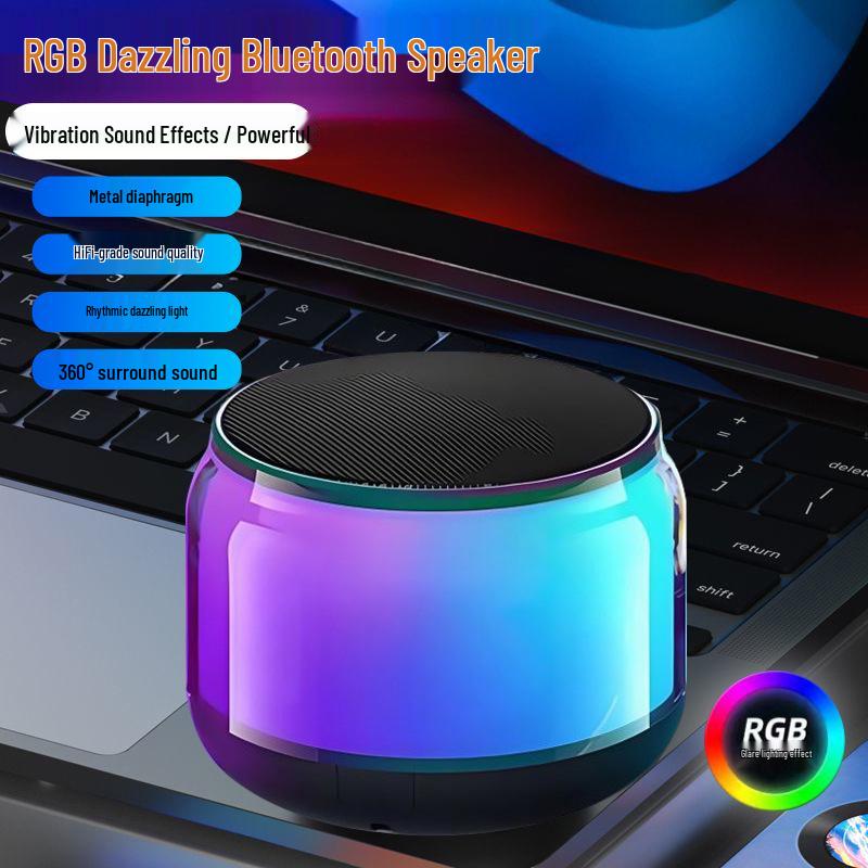 Compact & Elegant Mini Bluetooth Speaker with Colorful Ambient Light - S100.