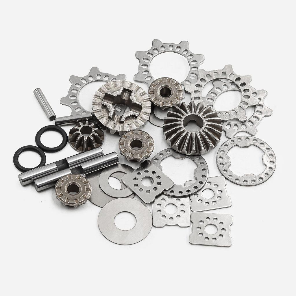 Metal Front and Rear Gear Differential Gear for 1/7 and 1/8 Truck Tractor Car Interior Parts Model Car Replacement