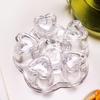 Heart Shape Flower Teapot Heat Resistance Glass Maker Heater Coffee Heating Base