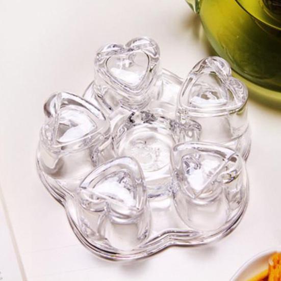 Heart Shape Flower Teapot Heat Resistance Glass Maker Heater Coffee Heating Base