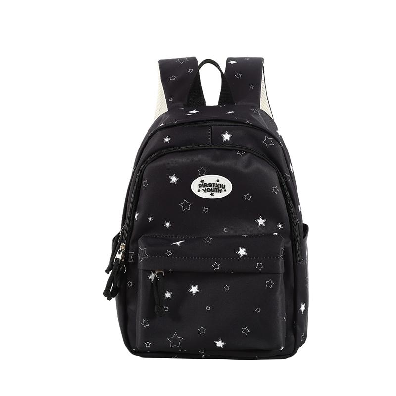 Star Print Student Schoolbag Large Capacity Women's Backpack