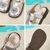 Toddler Girls Sequin Heart Sandals Open Toe Beach Shoes Soft Sole Baby Casual Footwear Fashion Letter Design