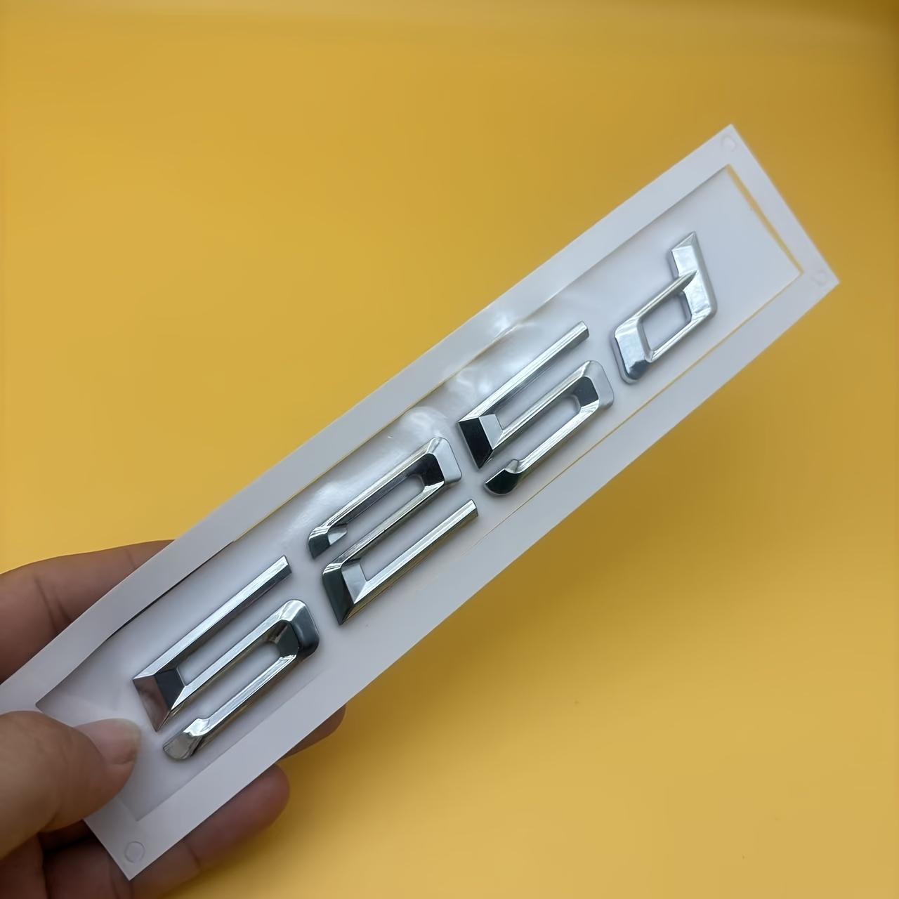 

1Pc 3D 325d 330d 525d 530d Emblem Car Rear Trunk Emblem Badge for 3series 5series Accessories Car Accessories Car Modification Car Modification Parts 525d(Silver)