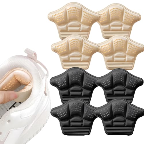 XINSHEYE Heel Pads, Prevents Shoes from Slipping and Blisters (2 Pairs Yellow, 2 Pairs Black) - Prevents Blisters, Pain, Heel Repair, Patches, Unisex,