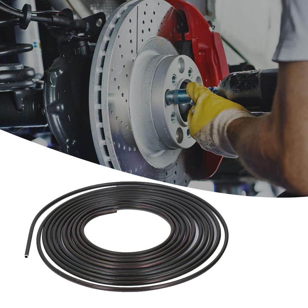 5m PVF Coated Steel Brake Line Pipe Tubing Kit with 4.75mm Screws Connectors Universal Automotive Replacement Parts