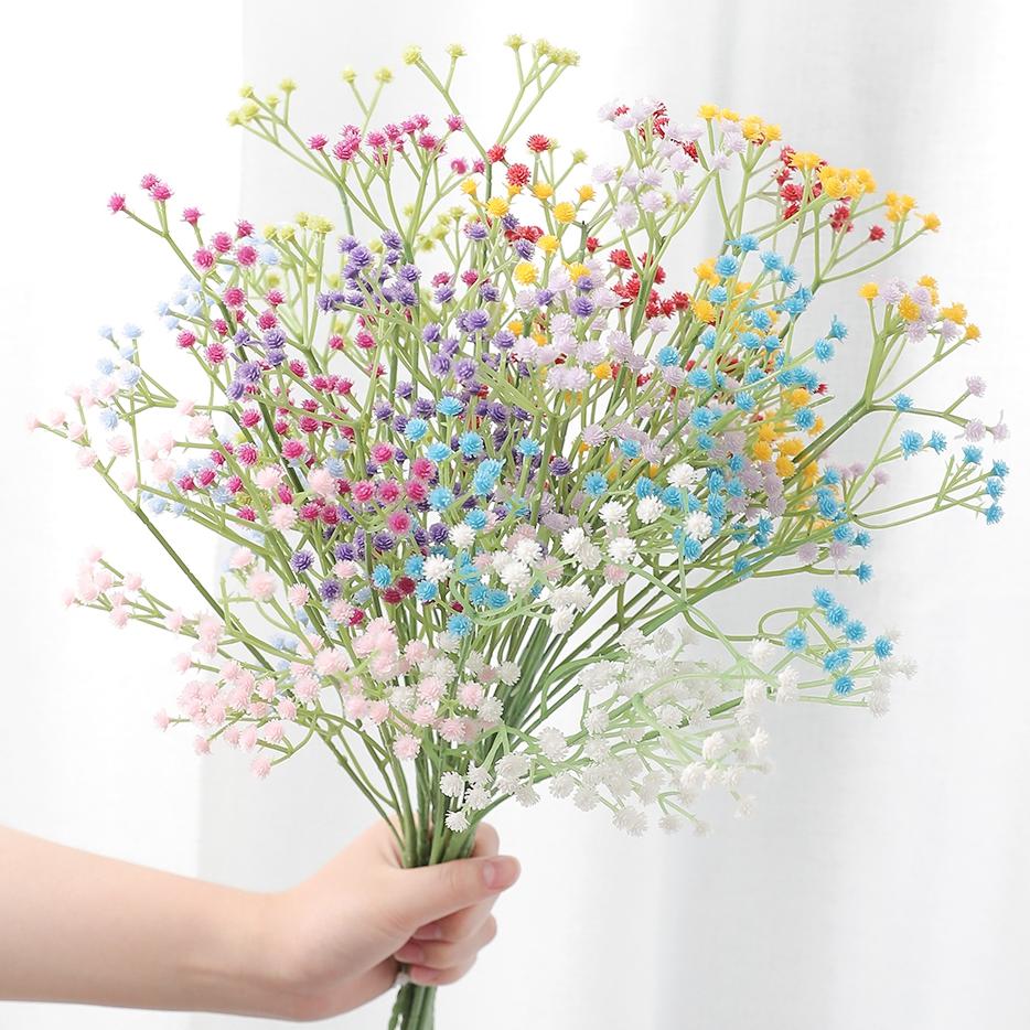 1/2Pcs 57cm Babies Breath Artificial Flowers Plastic Gypsophila Floral Bouquets Arrangement for Home Decor Wedding Decoration