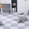 Floor Mat Solid Color Plush Dry Feet Floor Tiles Rug Tear-resistant Protective Square Washable Bedroom Puzzle Rug Living Room Mat