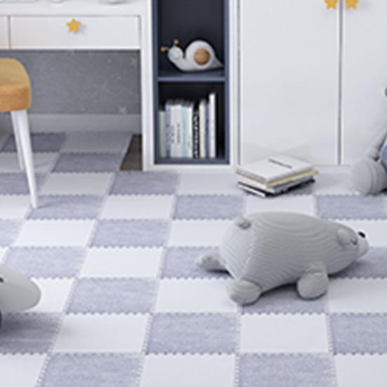 Floor Mat Solid Color Plush Dry Feet Floor Tiles Rug Tear-resistant Protective Square Washable Bedroom Puzzle Rug Living Room Mat
