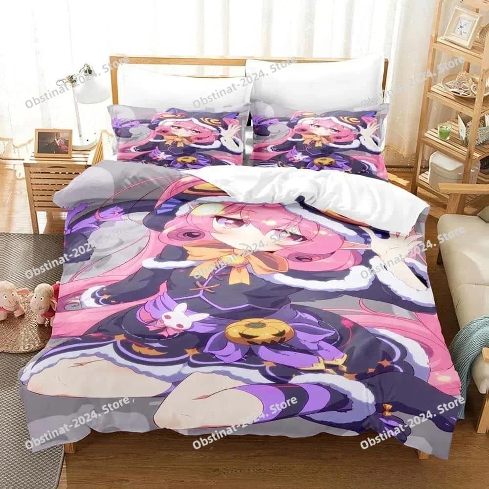 Fashion 3D Print Anime Pink Girls Neneka Bedding Set Single Twin Full Queen King Size Bed Set Adult Kid Bedroom Duvet cover sets