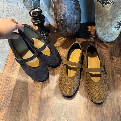 La prima fodera di solette in pelle di pecora scarpe singole alla moda autunno nuove scarpe Mary Jane basse da donna retrò casual tendenza scarpe da donna