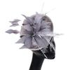 Deep Leather Powder Boutique Banquet Mesh Top Hat Hemp Headgear Bridal Wedding Dress Mesh Feather