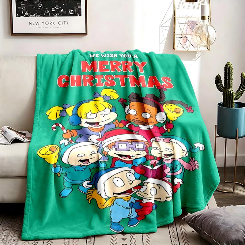 Rugrats Theme Blanket Suitable For The Sofa Camping And Travel Made Of Soft Flannel Material An Ideal Gift For Occasions Such As Birthday