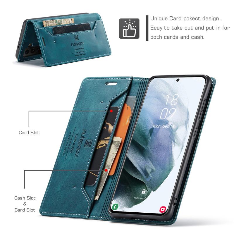 For Samsung Galaxy S21 5G Case Wallet Magnetic Card Flip Cover For Galaxy S21 FE Case Luxury Leather Phone Case Cover Stand