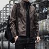 Giacca da motociclista in pelle da uomo primaverile, giacca invernale, versione coreana, slim-fit, giovanile, casual, top in pelle PU