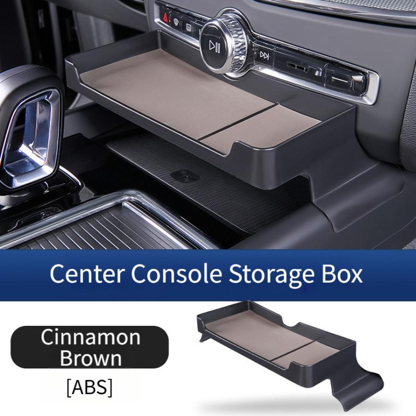 Under-Center-Screen Storage Box for Volvo XC60 2018-2026 For S60 2020-2026 For V60 2020-2026 ABS Plastic Interior Organizer